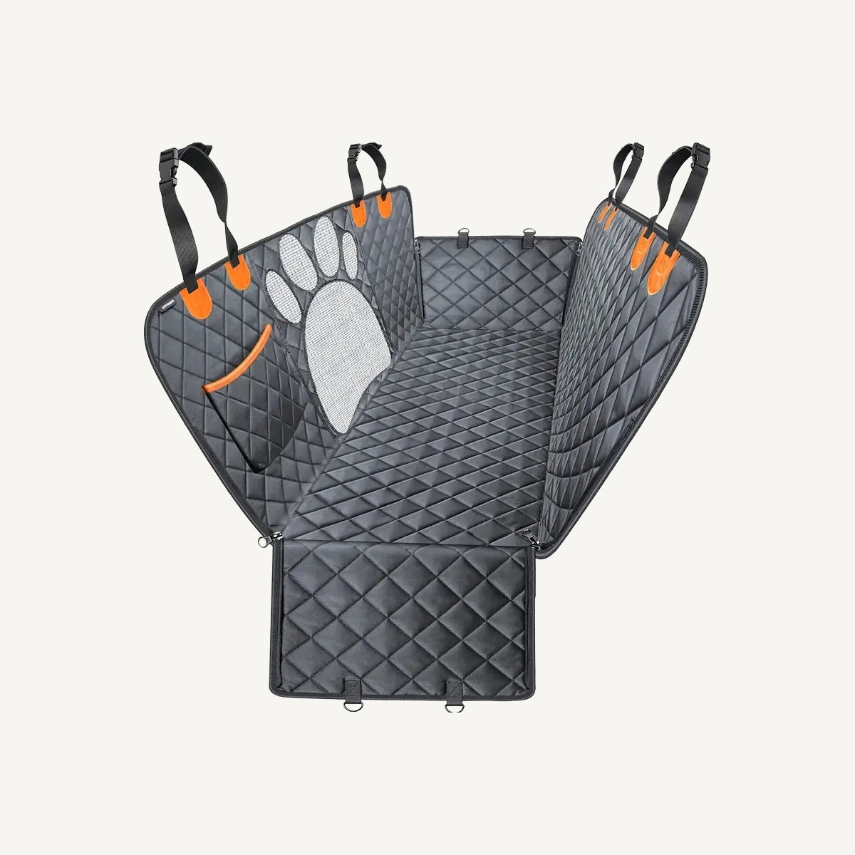 Hamac de voiture pour chien – Housse de banquette avec fenêtre en filet