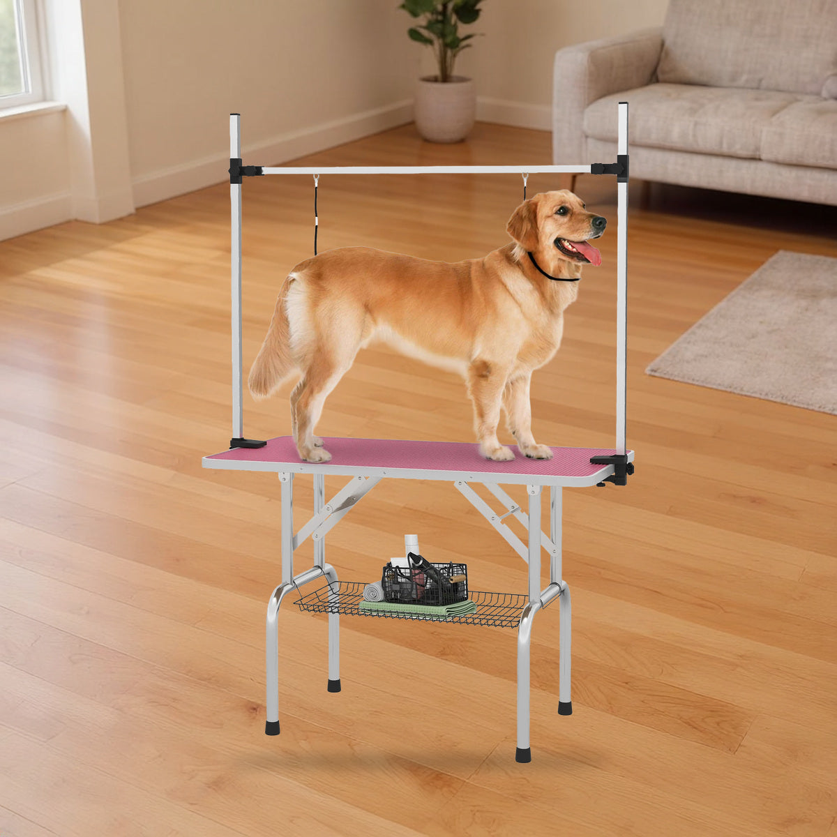 Table de toilettage pliante PawHut pour chien – 107 × 60 cm