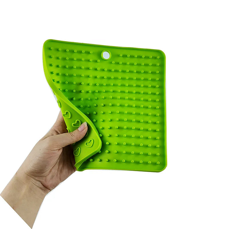 Tapis de léchage en silicone pour chien et chat – Repas et toilettage