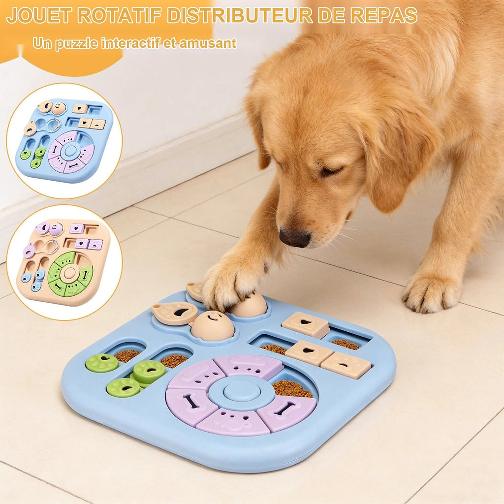 Jouet puzzle pour chien – Distributeur de friandises antidérapant
