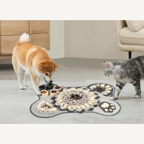 Tapis de fouille floral pour chien