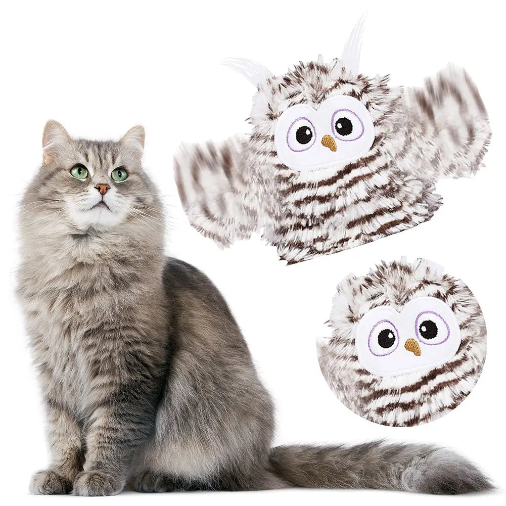 Oiseau interactif rechargeable pour chat – Ailes animées
