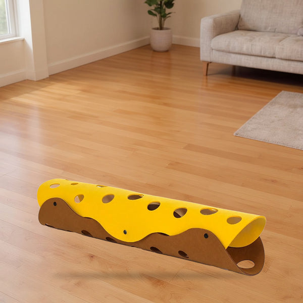 Tapis tunnel pliable pour chat