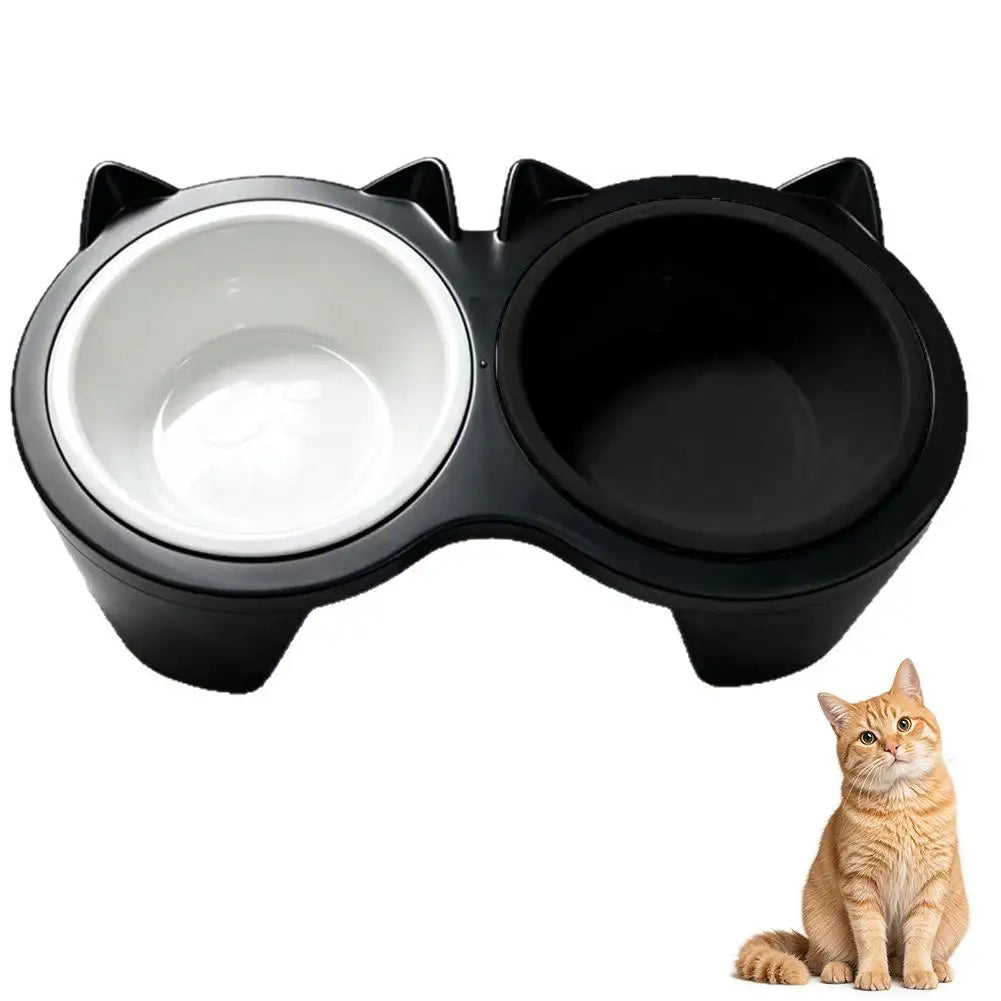 Double gamelle pour chien et chat avec base antidérapante